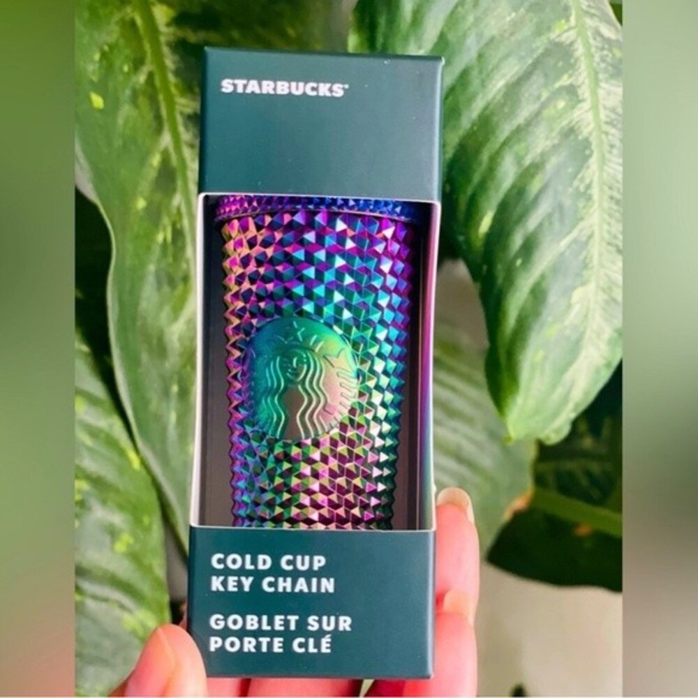 Starbucks Halloween 2023 Oil slick studded keychain